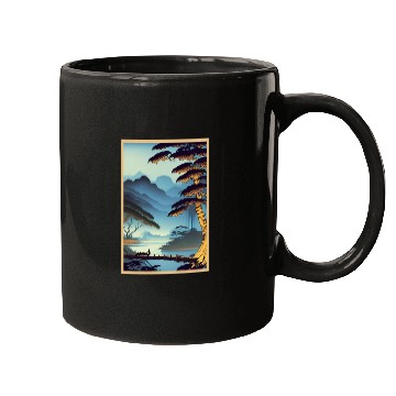 Discover Bring the Magic of Rainforest Night Poster Mugs