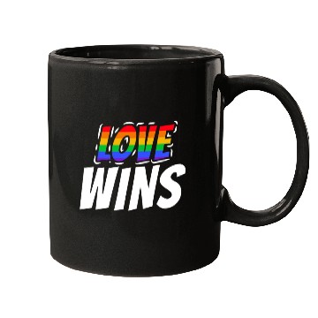 Discover Pride LGBTQ. Love wins Mugs