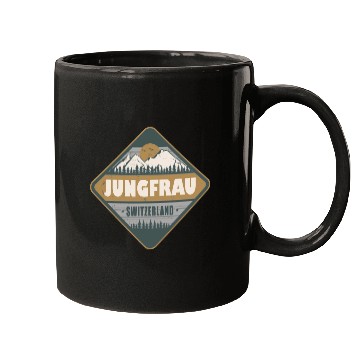 Discover Jungfrau Switzerland Vintage Hiking Design Mugs