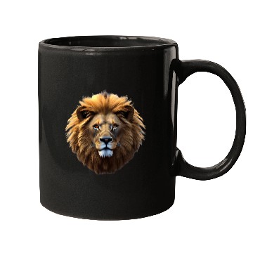 Discover Lion, lion head Mugs