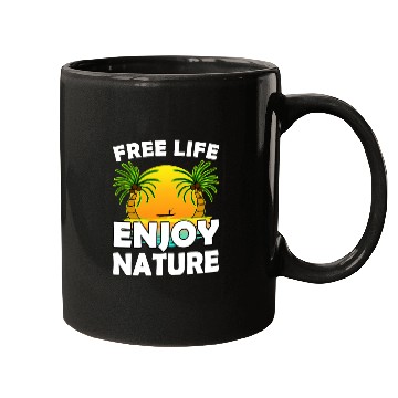 Discover Free Life Enjoy Nature Mugs