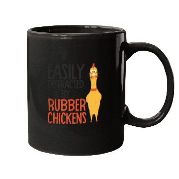 Discover Rubber Chicken Enthusiast Loud Scream Yellow Mugs