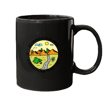 Discover Wilderness Trekking Camping Nature Lover Quote Mugs