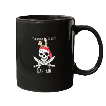 Discover Jolly Roger Pirate Easter Bunny Treasure Hunter Mugs