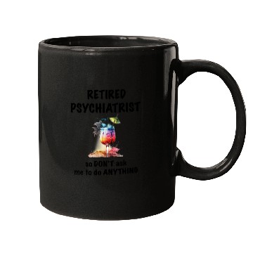 Discover Retired Psychiatrist Vacation Tropical Cocktail Mugs