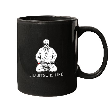 Discover Kneeling Skeleton - Jiu Jitsu is life Mugs