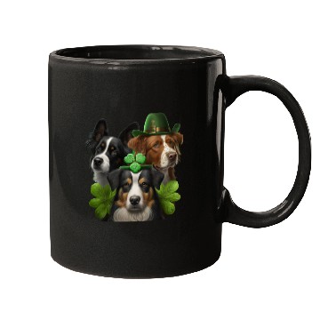 Discover st Patricks day shamrock and dogs Mugs