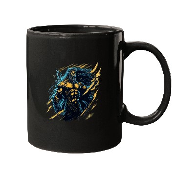 Discover Zeus God of thunder and lightning Mugs
