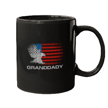 Discover Granddady US American Flag From Grandchildren For Mugs