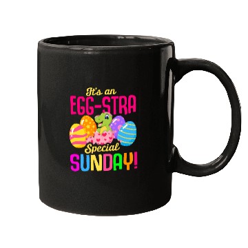 Discover Easter T-rex Dinosaur Rabbit Easter Bunny Holiday Mugs