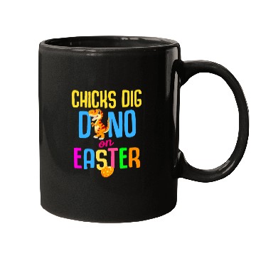Discover Easter T-rex Dinosaur Rabbit Easter Bunny Holiday Mugs