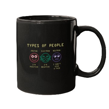 Discover Science Jokes Physics Electron Neutron Positive Mugs