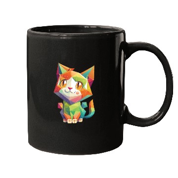 Discover Geometric Cat Funny Cat lover Math Mugs