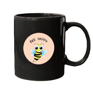 Discover BEE HAPPY - MENTAL HEALTH STICKER Mugs