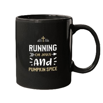 Discover Running On Jesus And Pumpkin Spice Mugs
