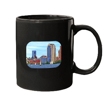 Discover Manhattan NY - Boats By Manhattan Skyline Mugs