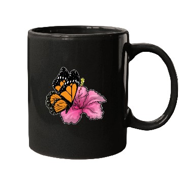 Discover Butterfly Hibiscus Flower Mugs