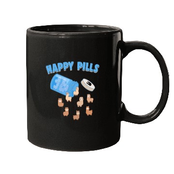 Discover Happy Pills Farm Animal Funny Alpaca Lovers Humor Mugs