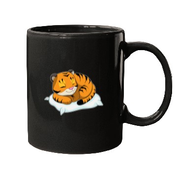 Discover Tiger At Sleeping With Pillow Mugs