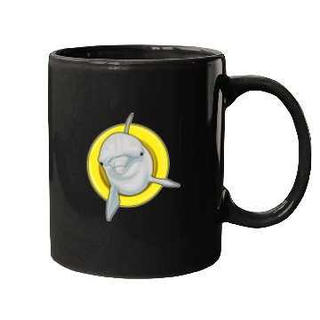 Discover Dolphin Swimming Lifebuoy Mugs