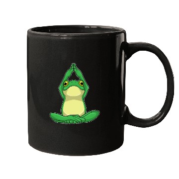 Discover Frog At Yoga In Cross Legged Mugs
