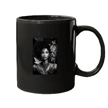 Discover Black-and-White Afrocentric Art Mugs