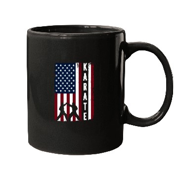 Discover Karate Vintage Us Flag Mugs