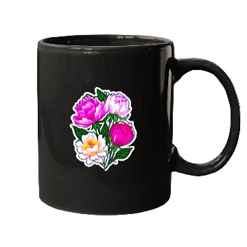Discover Peony Flower Art Mugs