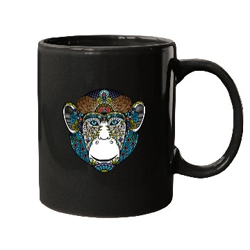 Discover Hipster Monkey Colorful Mugs