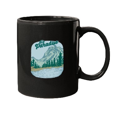Discover Mountain Landscape Paradise Mugs