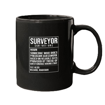Discover Engineer Land Surveying Definition Funny Surveyor Mugs