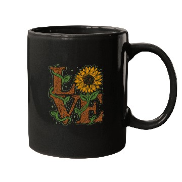 Discover Vintage Sunflower Love Mugs