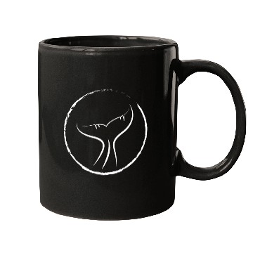 Discover Due tone whale tail Mugs