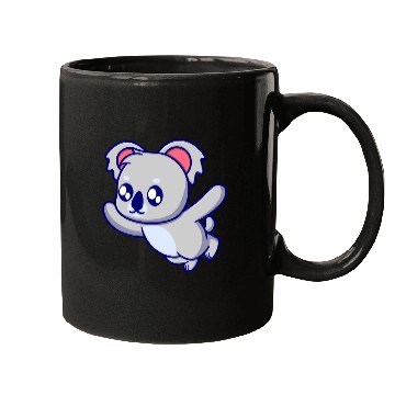 Discover Cute koala cartoon illustration Mugs