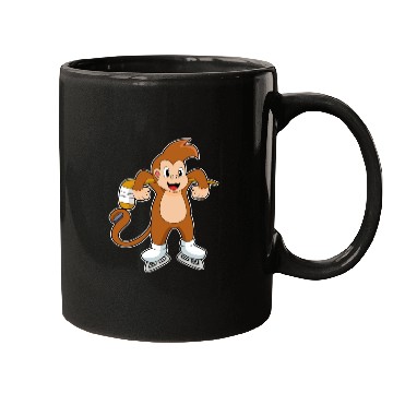 Discover Monkey Ice Hockey Ice Hockey Stick Mugs