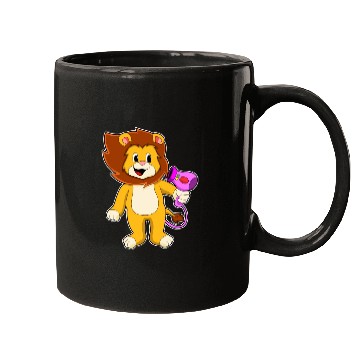 Discover Lion With Hair Dryer Mugs