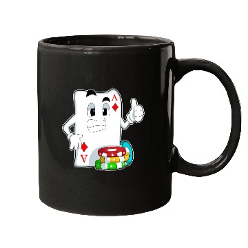 Discover Poker Card With Poker Chips Mugs