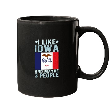Discover Iowa Flag US State Mugs