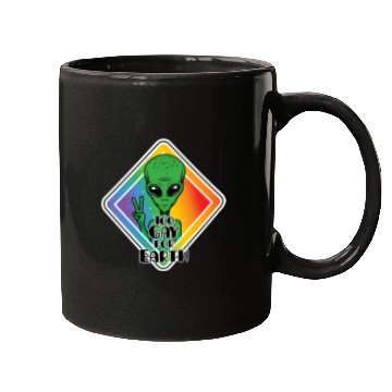 Discover Too Gay For Earth Funny Alien UFO Mugs