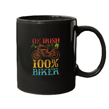 Discover 0% Irish 100% Biker Mugs