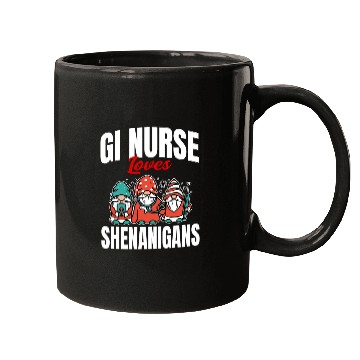Discover Funny Gi Nurse Loves Shenanigans Irish St. Mugs