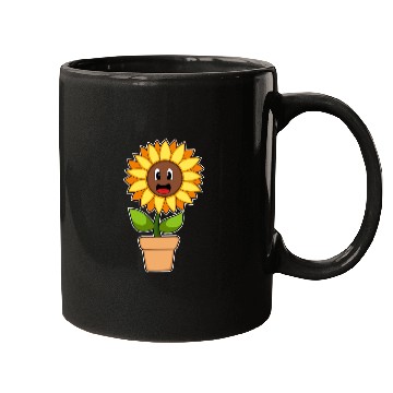 Discover Plant Pot Sunflower Flower Mugs
