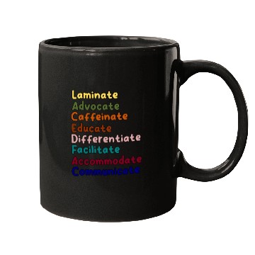 Discover Sped Teacher Caffeinate Advocate Laminate Educate Mugs