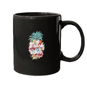 Discover Pineapple Flower Beach Vibes Mugs