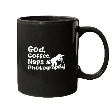 Discover God, Coffee, Naps & Photography Mugs