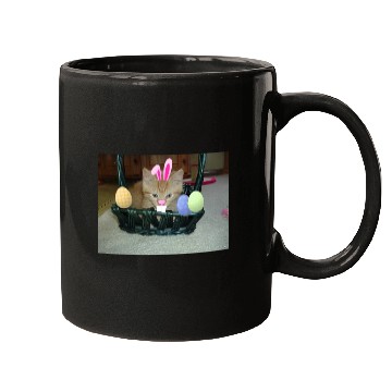 Discover Festive Bunny Easter Cat Design Mugs