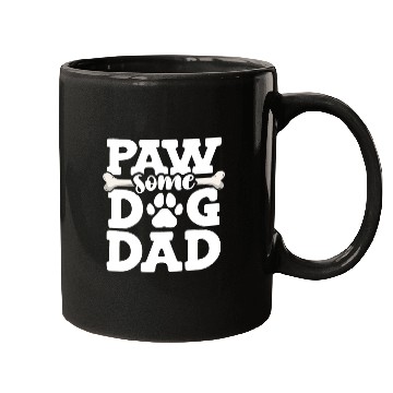 Discover Paw Some Dog Dad Doggy Bone Daddy Animal Lover Dog Mugs