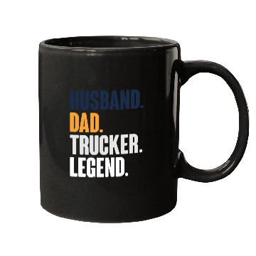 Discover trucker dad husband legend Mugs