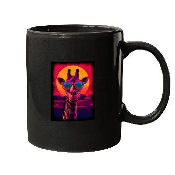 Discover 80s Synthwave Giraffe Mugs