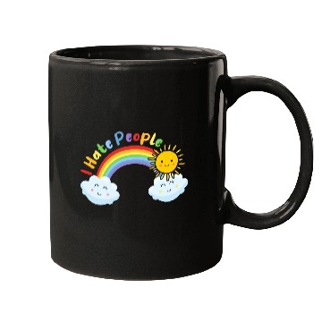 Discover Cute Sun And Cloud I Hate People Mugs